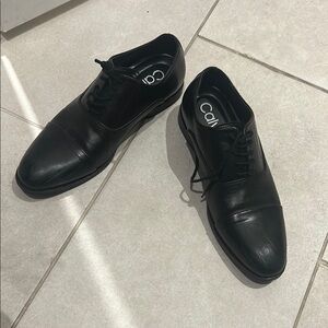 Calvin Klein Black Oxford Shoes Sleek Formal Design